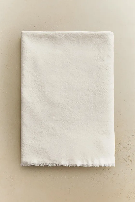 Плед из льна и хлопка