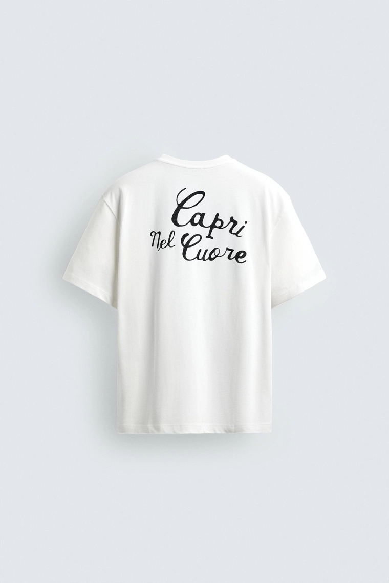 Футболка прямого кроя с лозунгом