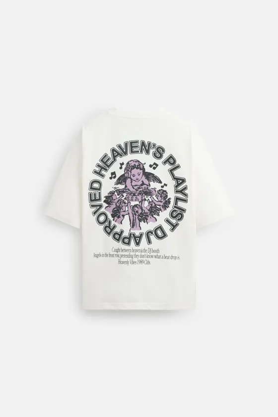 Футболка с контрастным принтом