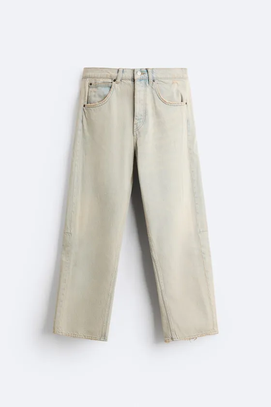 КРАШЕНЫЕ ДЖИНСЫ-БАНАНЫ