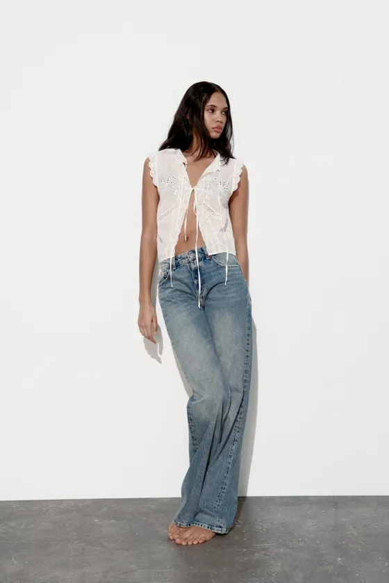 ТОП С ВЫШИВКОЙ И ЗАВЯЗКАМИ