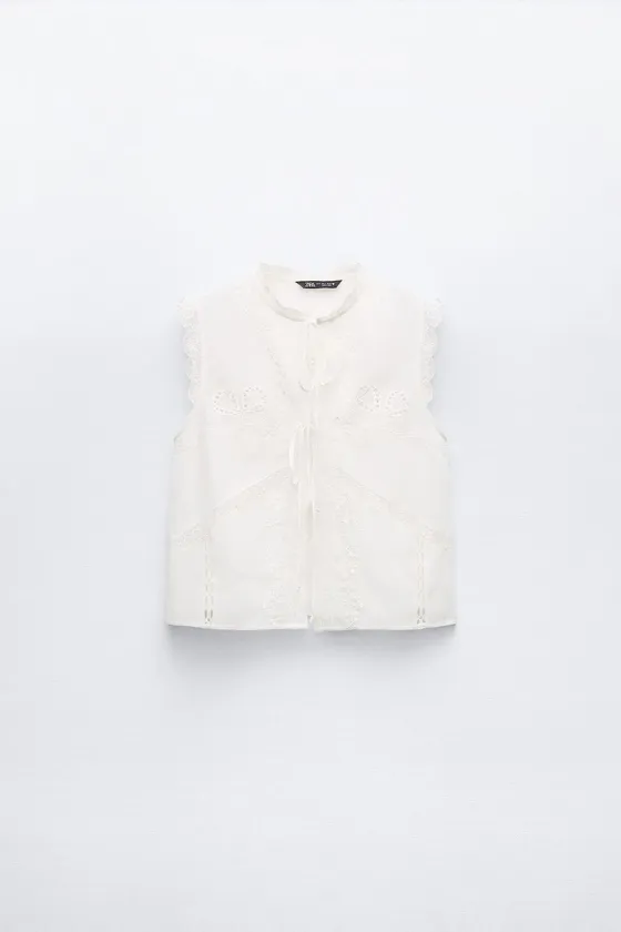 ТОП С ВЫШИВКОЙ И ЗАВЯЗКАМИ