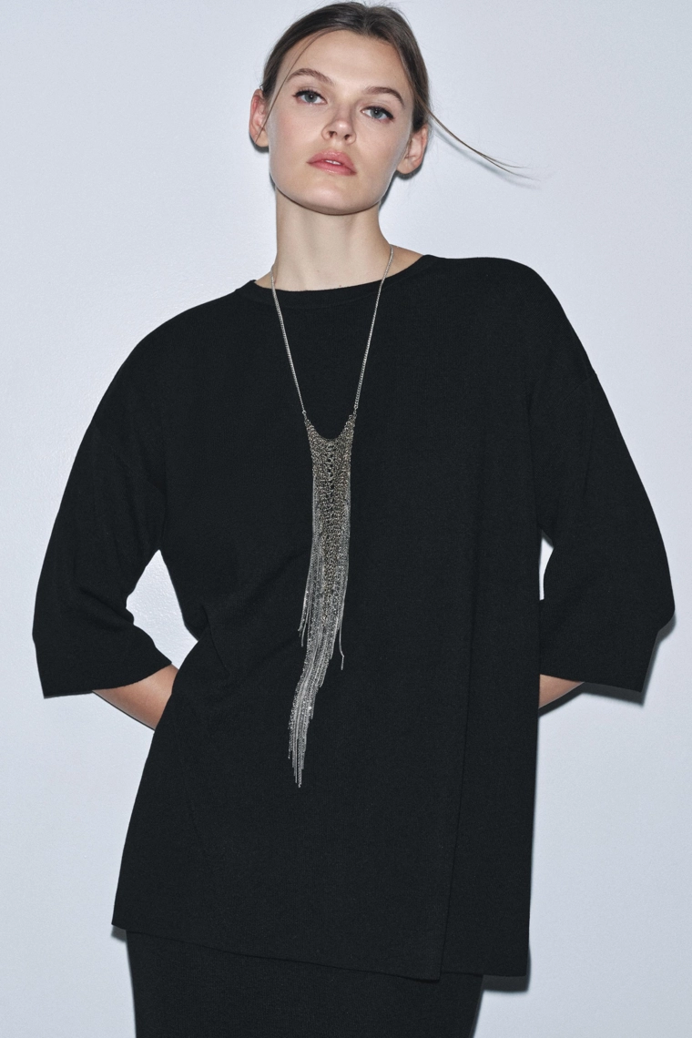 Свободный трикотажный топ