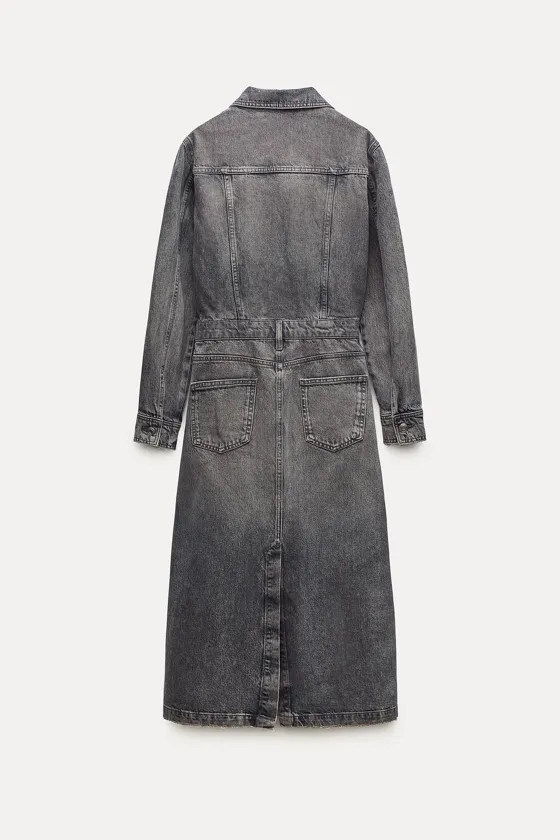 ДЖИНСОВОЕ ПЛАТЬЕ-РУБАШКА — ZW COLLECTION
