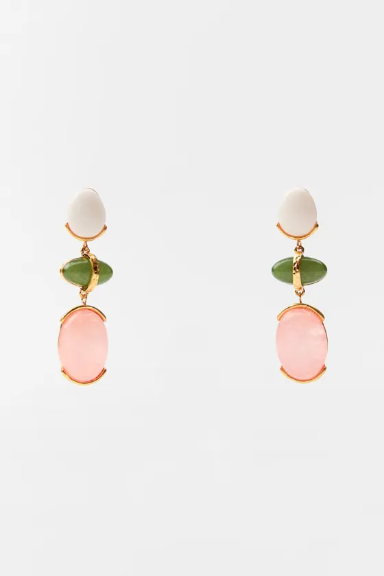 СЕРЬГИ СО СВИСАЮЩИМИ КАМНЯМИ