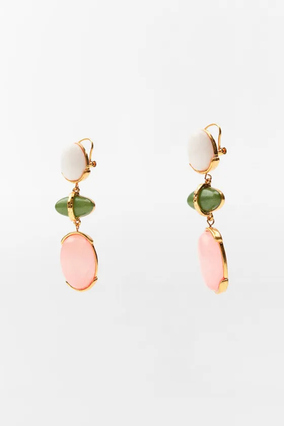 СЕРЬГИ СО СВИСАЮЩИМИ КАМНЯМИ