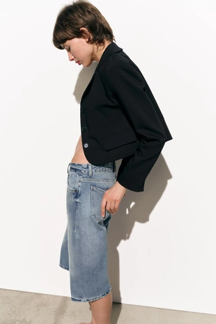 Укороченный приталенный блейзер- Заказать в России