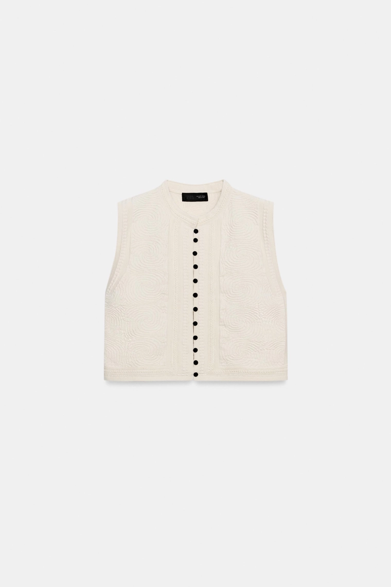 Трикотажный жилет-топ с текстурой