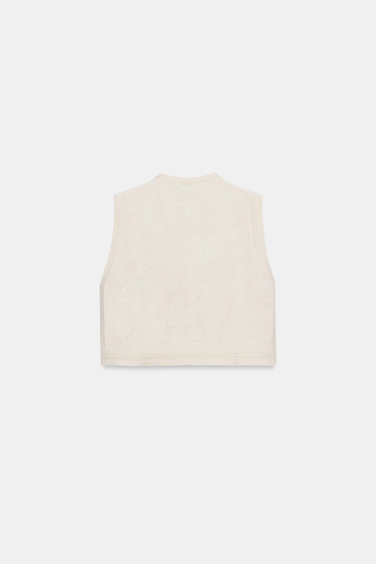 Трикотажный жилет-топ с текстурой