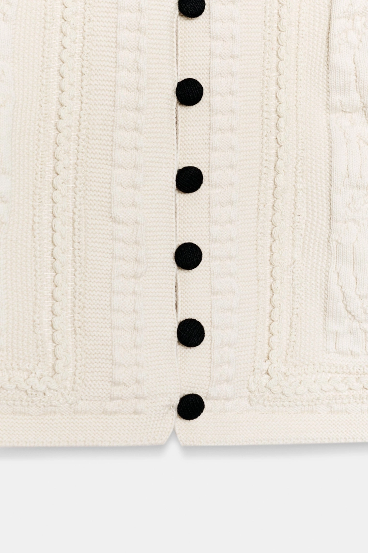 Трикотажный жилет-топ с текстурой