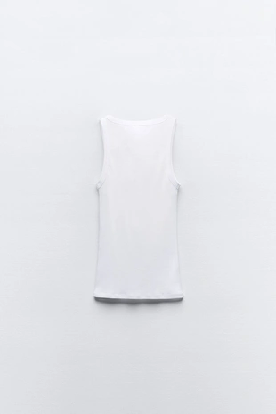 Топ из хлопка в рубчик- Заказать в России