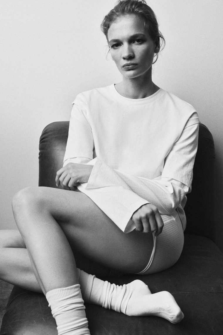 Футболка с длинным рукавом и двойным эффектом