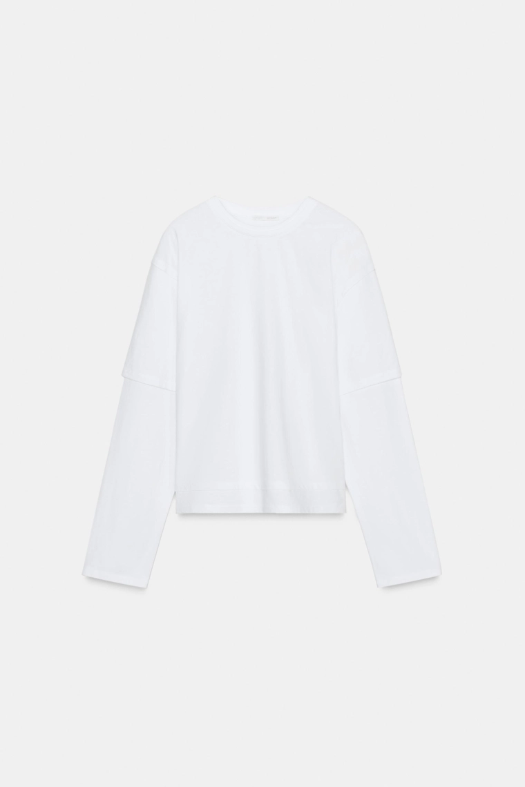 Футболка с длинным рукавом и двойным эффектом