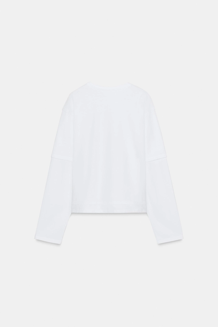 Футболка с длинным рукавом и двойным эффектом