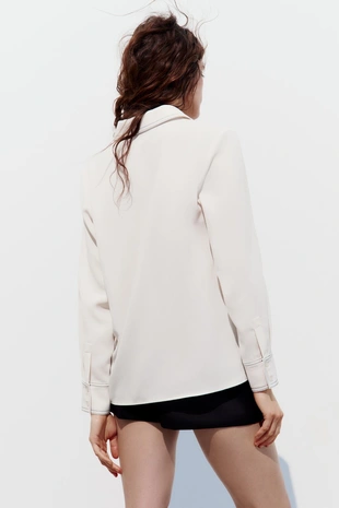 Рубашка со строчкой в тон- Заказать в России