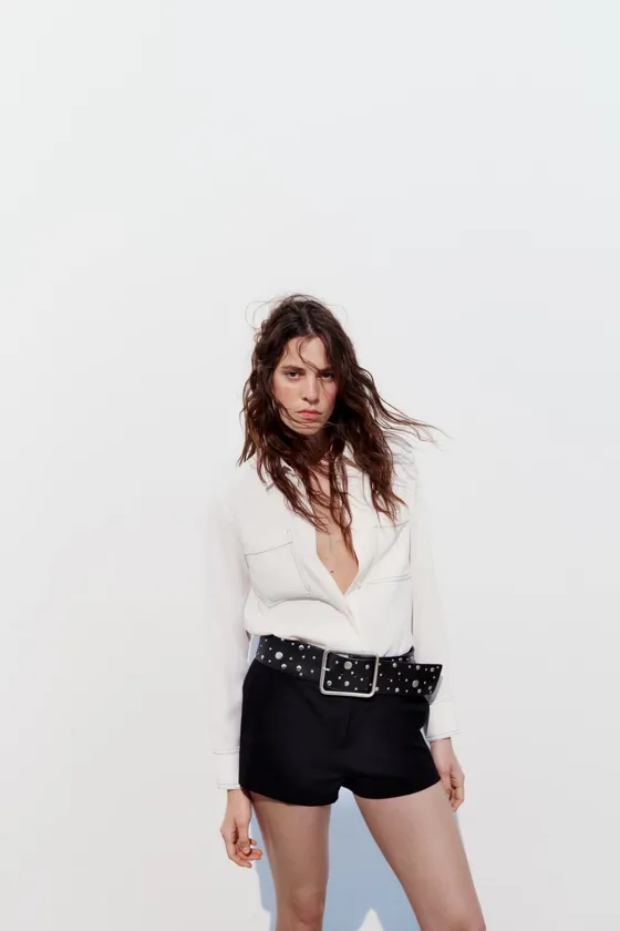 РУБАШКА СО СТРОЧКОЙ В ТОН