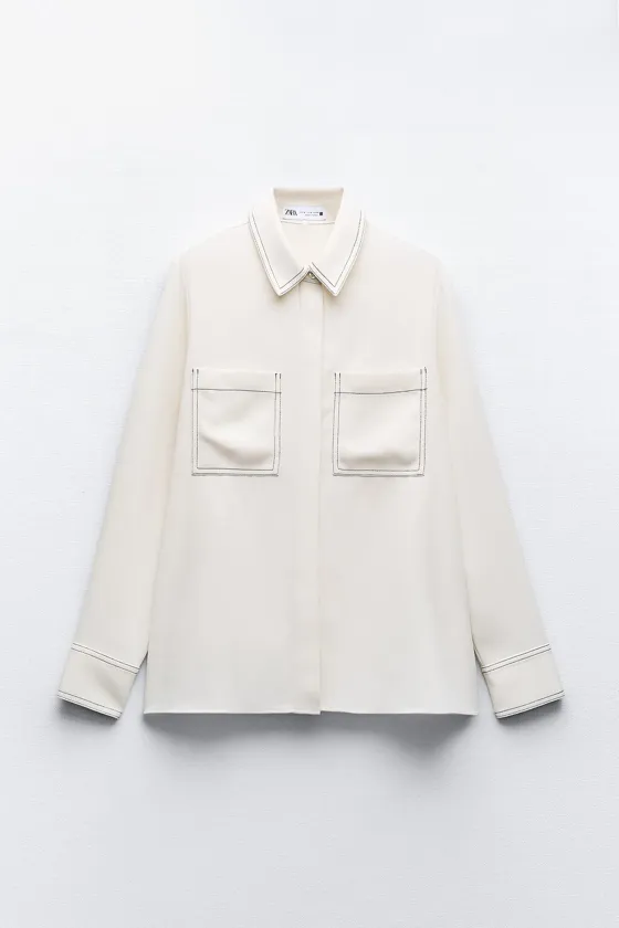 РУБАШКА СО СТРОЧКОЙ В ТОН