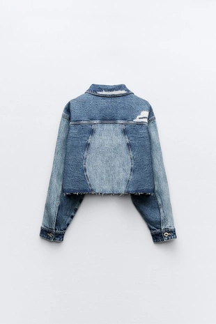 Укороченная джинсовая куртка Z1975 PATCHWORK- Заказать в России