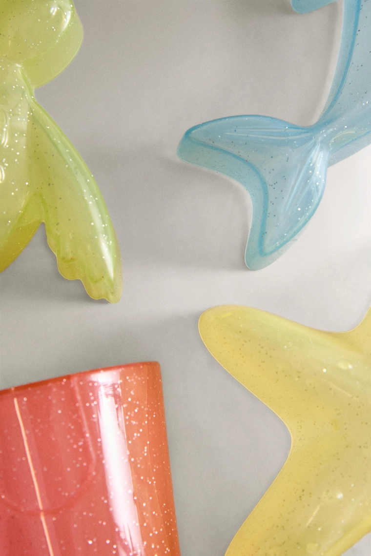 Набор пляжных форм для лепки детских (набор из 4 штук) с блестящим покрытием