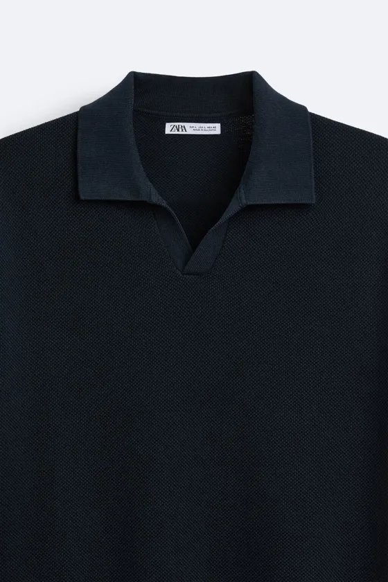 ПОЛО ИЗ РЕЛЬЕФНОГО ТРИКОТАЖА