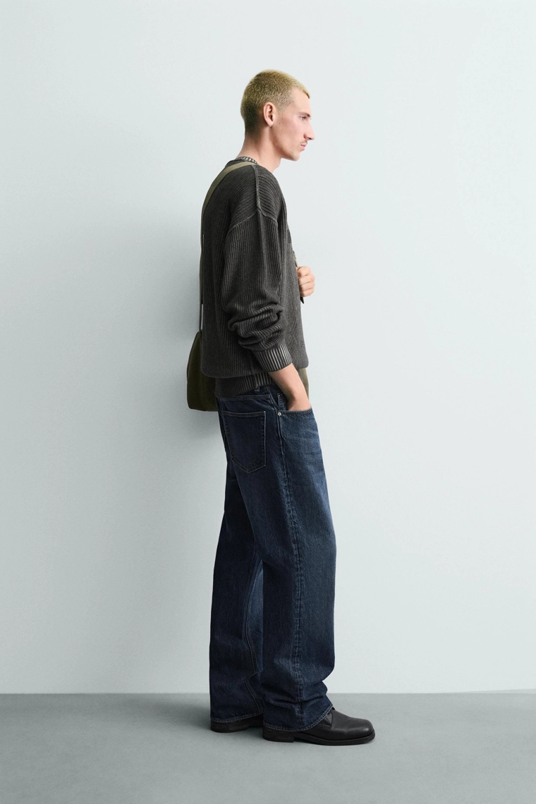 Джемпер с принтом и эффектом выцветания