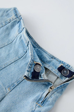 Джинсовая юбка со складками- Заказать в России