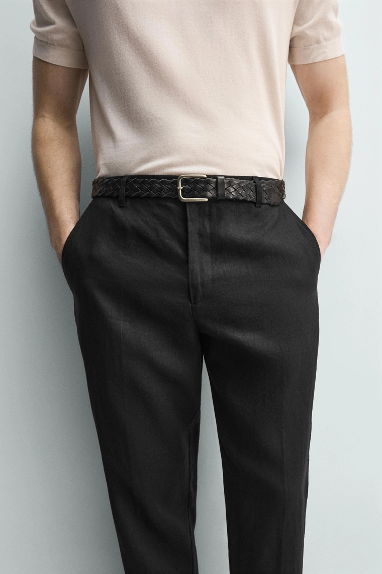 Брюки свободного кроя из 100% льна