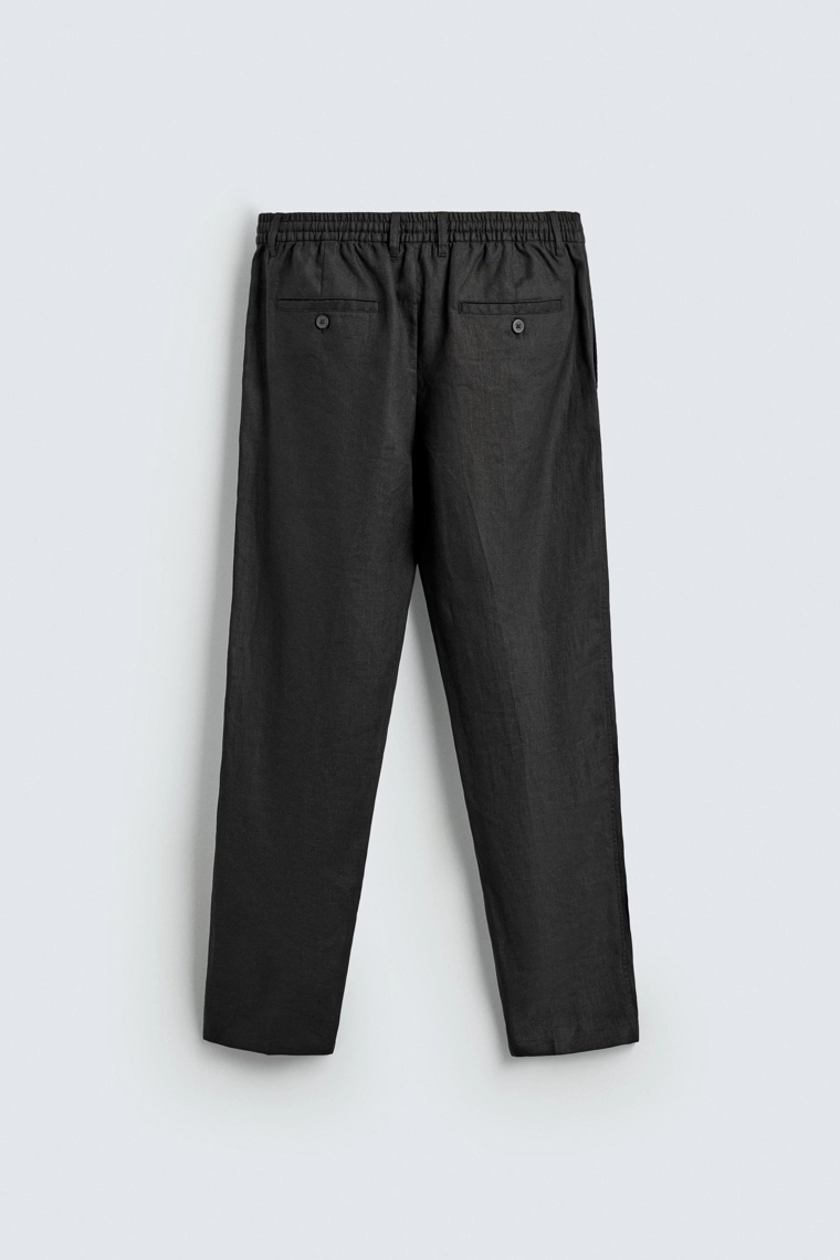 Брюки свободного кроя из 100% льна