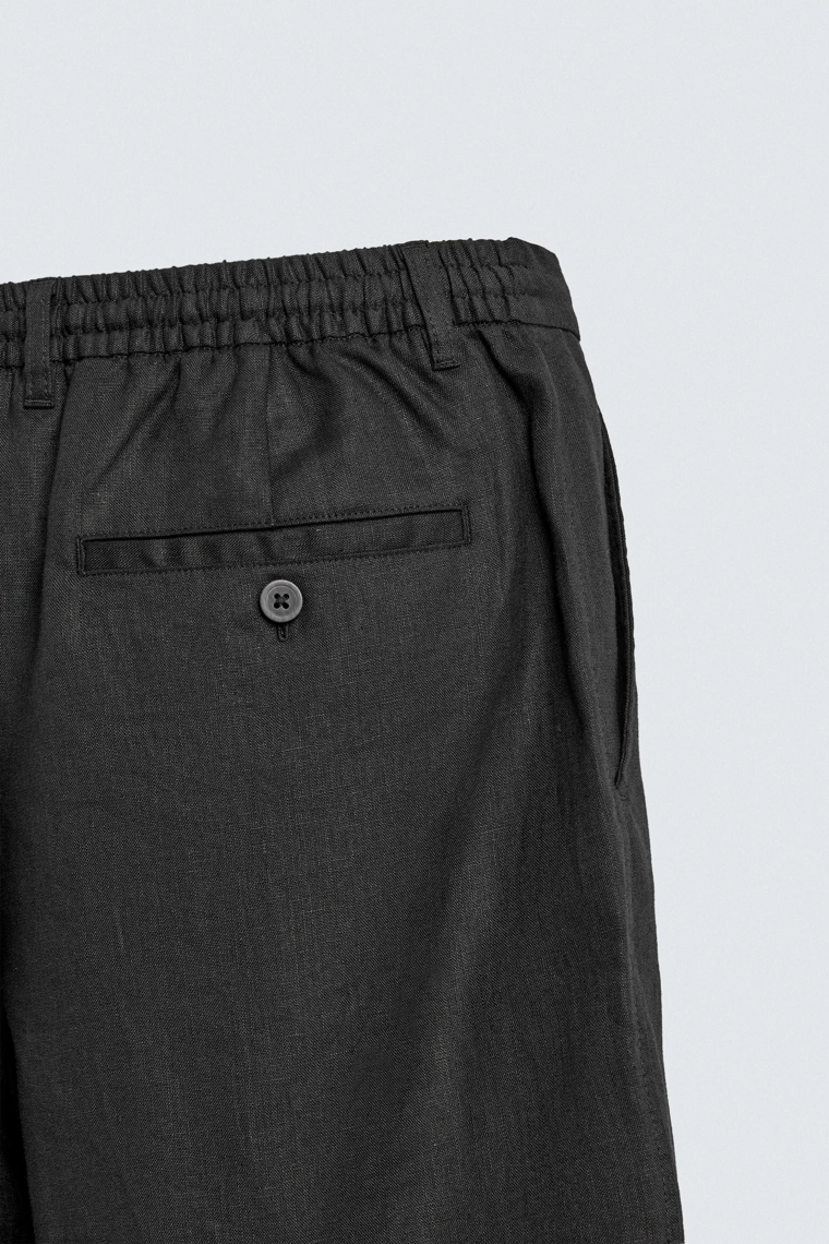 Брюки свободного кроя из 100% льна