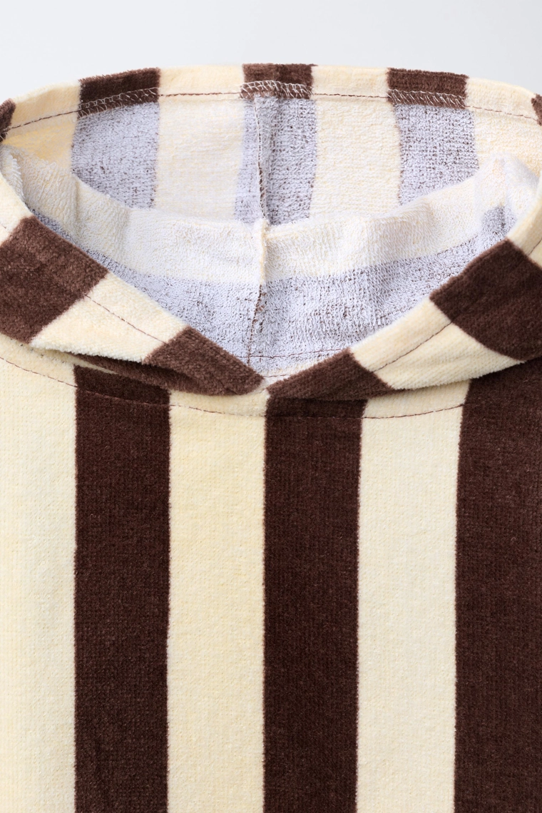 Полотенце-пончо в полоску