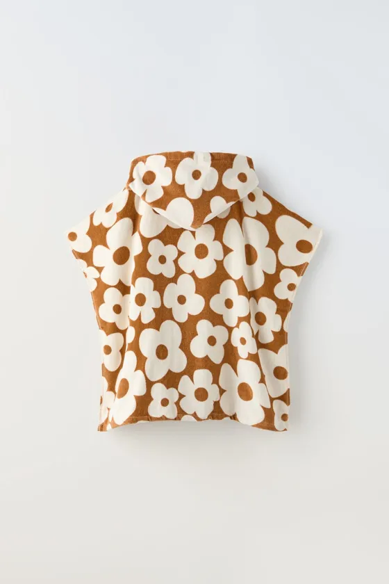 Пляжная полотенце-пончо toalla коричневого цвета