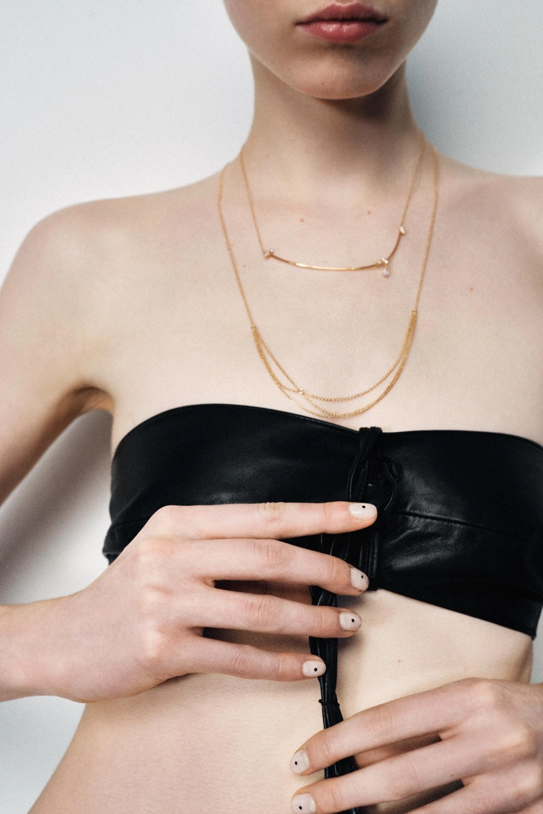 Набор из 2 минималистических подвесок с блеском