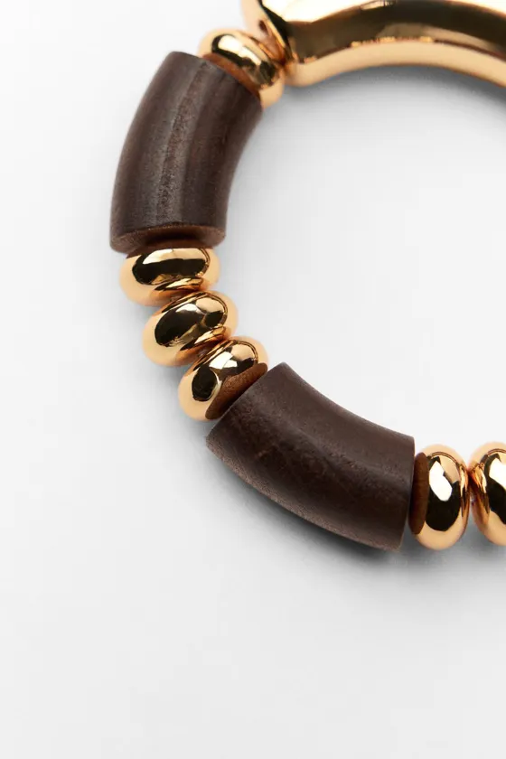 НАБОР ИЗ 3 ЭЛАСТИЧНЫХ ДЕРЕВЯННЫХ БРАСЛЕТОВ