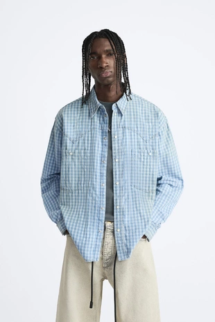 Рубашка из денима - Заказать в России