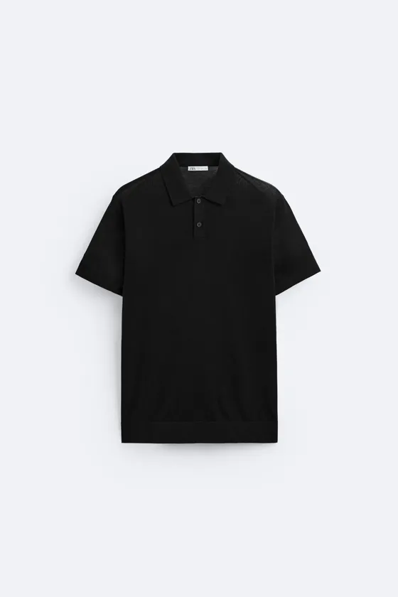 ТРИКОТАЖНОЕ ПОЛО ИЗ ХЛОПКА И ШЕЛКА