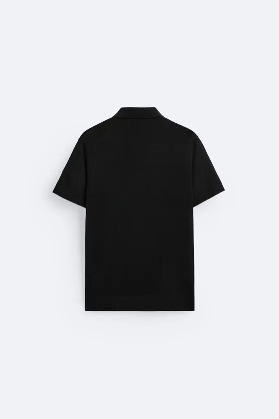 ТРИКОТАЖНОЕ ПОЛО ИЗ ХЛОПКА И ШЕЛКА