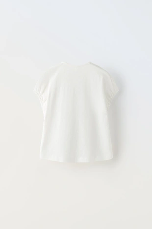 Футболка из рельефной ткани с надписью- Заказать в России