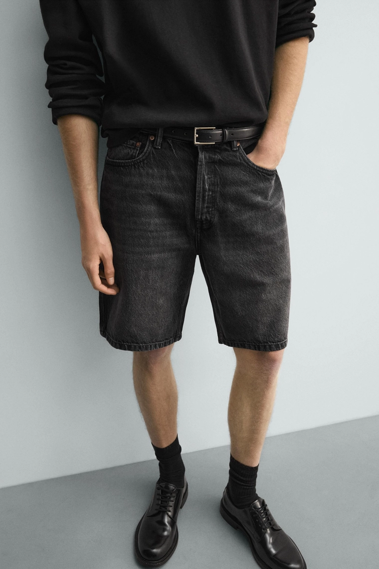 Джинсовые бермуды со стрейчем