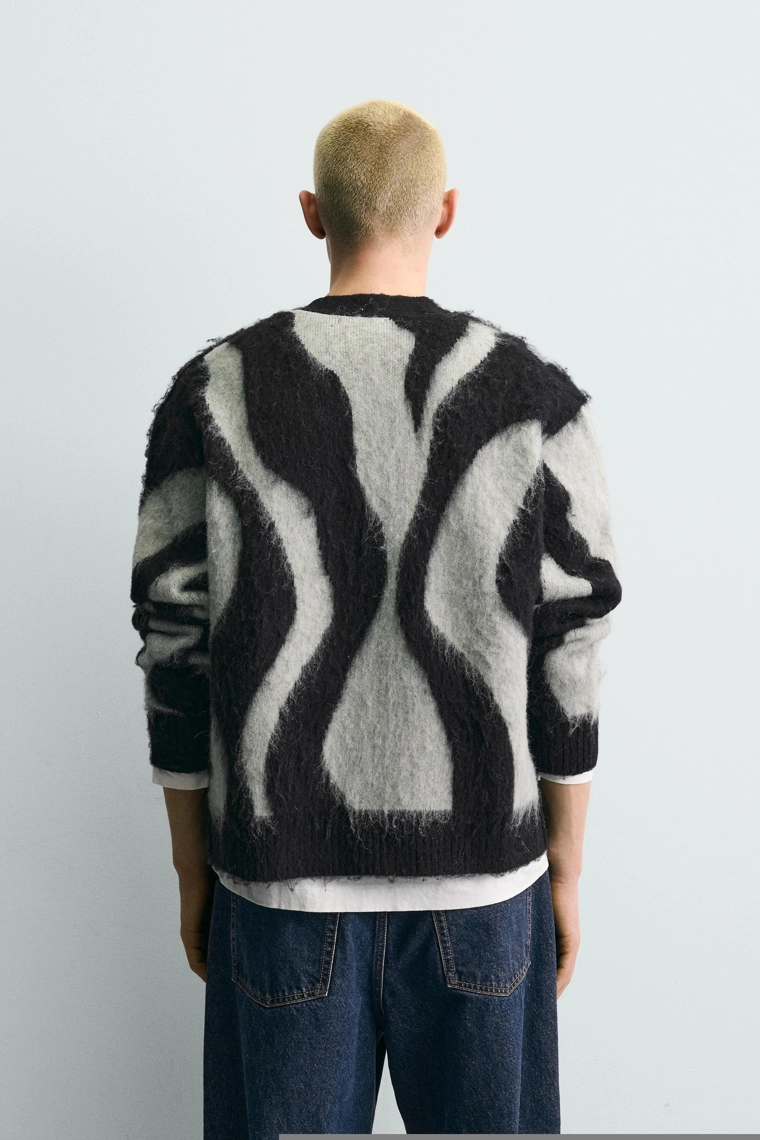 Кардиган с узором джаккарда