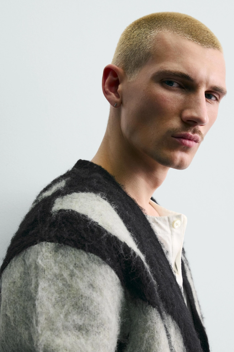 Кардиган с узором джаккарда