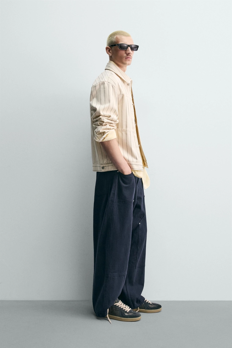 Пиджак в полоску свободного кроя