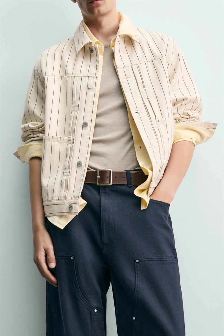 Пиджак в полоску свободного кроя