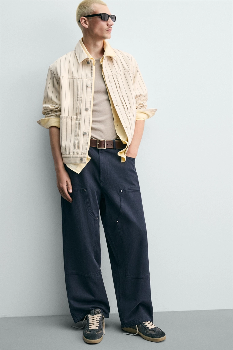 Пиджак в полоску свободного кроя