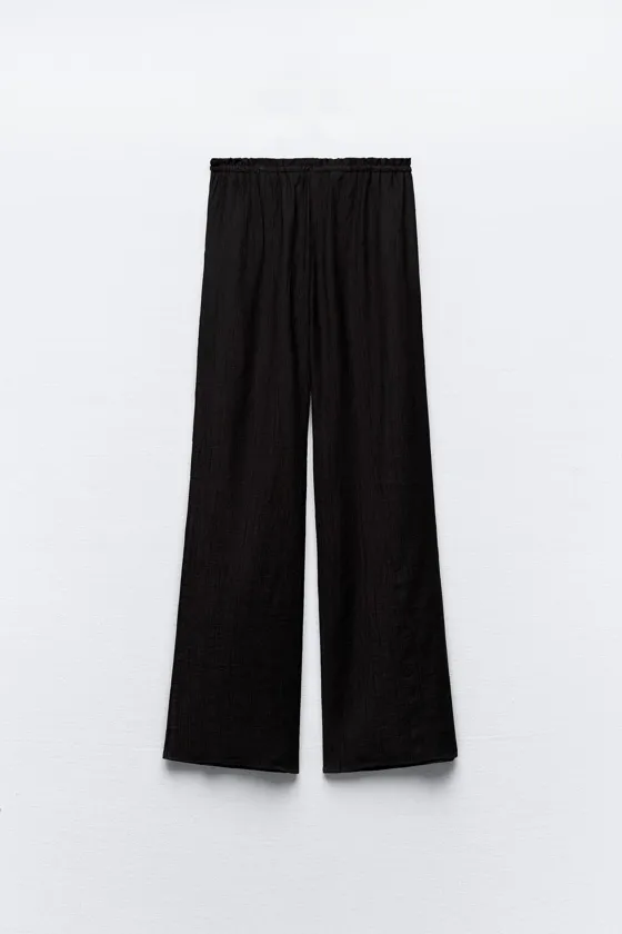 БРЮКИ ИЗ ТКАНИ С РЕЛЬЕФНЫМ УЗОРОМ