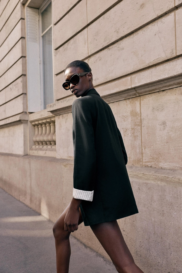 Пиджак с рукавами из льна