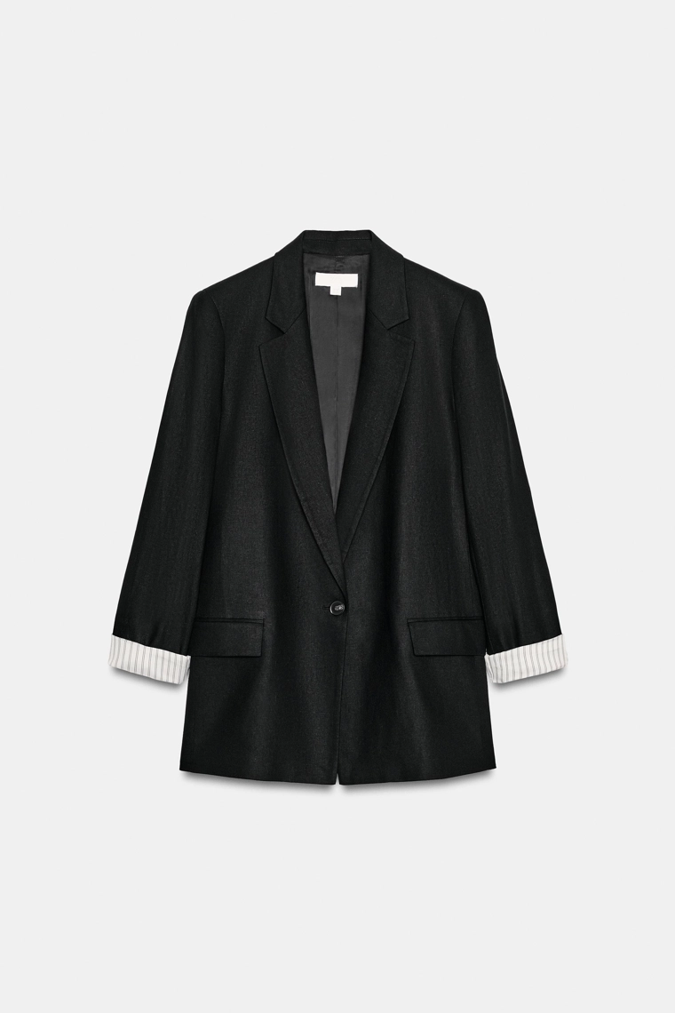 Пиджак с рукавами из льна