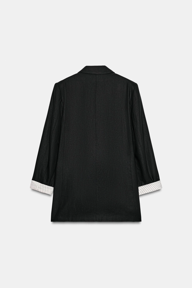 Пиджак с рукавами из льна