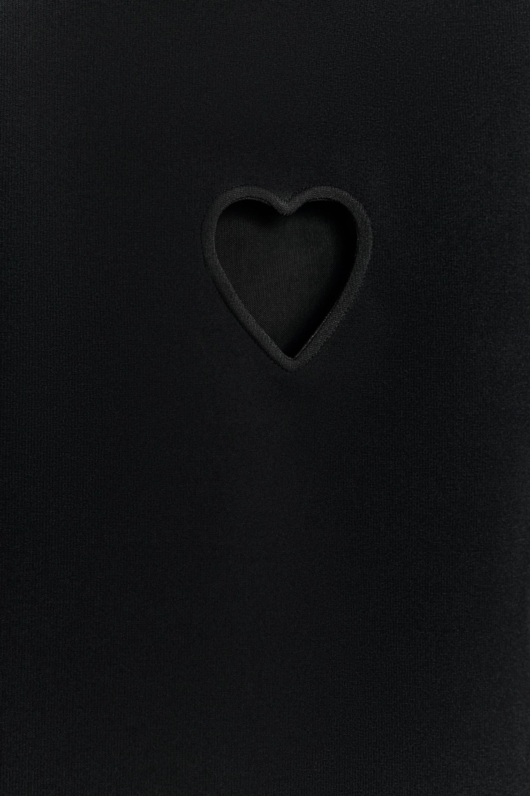 Платье из растяжимого трикотажа с вырезом