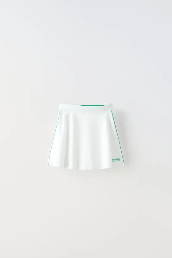 ЮБКА-ШОРТЫ ИЗ ВЫСОКОТЕХНОЛОГИЧНОЙ ТКАНИ С ОКАНТОВКОЙ