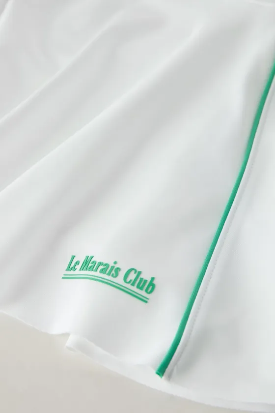 ЮБКА-ШОРТЫ ИЗ ВЫСОКОТЕХНОЛОГИЧНОЙ ТКАНИ С ОКАНТОВКОЙ